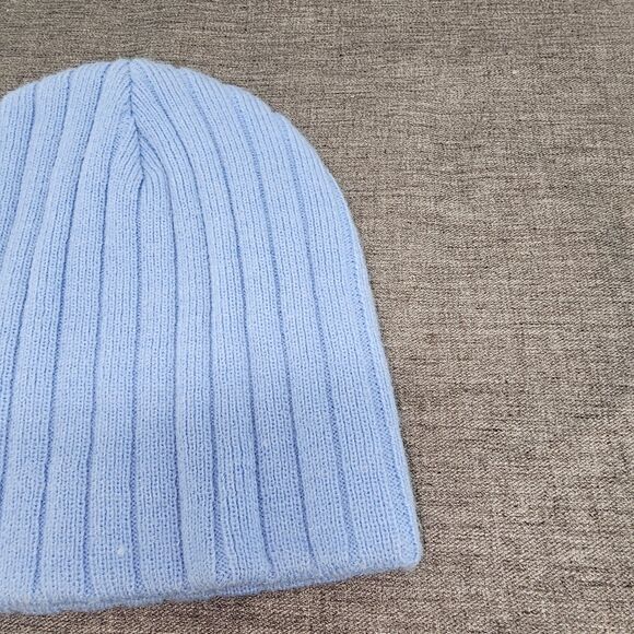 Jim Benton Happy Bunny Beanie Blue Knit “You're Just a Sissy” Acrylic Hat - Picture 6 of 11